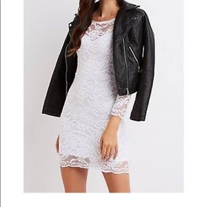 Black Floral Long Sleeve Bodycon Dress